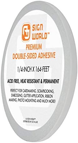 Best 1/4" Ultra-Thin Permanent Double-Sided Tape for Arts, Crafts, Photography, Scrapbooking, Tear-by-Hand, Paper Backing (1/4-Inch by 164-Feet/55 Yards)