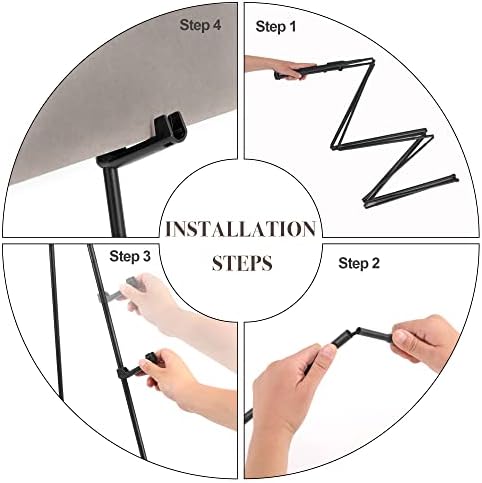 Easel Stand for Wedding Sign & Poster 63'' Easels for Display Portable Art Easel for Floor Adjustable Metal Easel Black 3 Pack