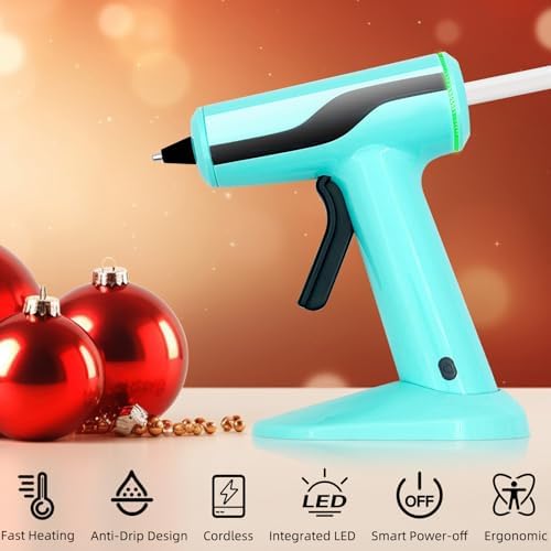 Cordless Hot Glue Gun, Rechargeable Hot Melt Glue Gun 2.2A Built-in Battery