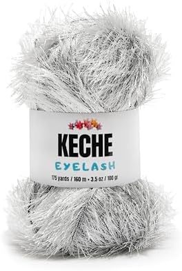 Eyelash Fun Fur Yarn - Premium Soft Crochet Yarn DIY Hand Knitting 100% Polyester 175 Yds 3.53 Oz - Black White