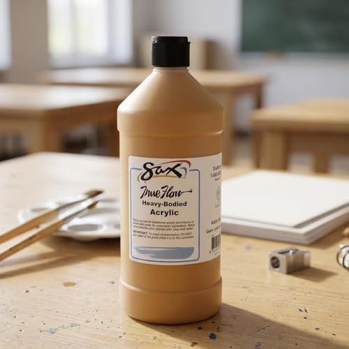 Sax Heavy Body Acrylic Paint for School and Arts and Crafts Use, Raw Sienna, 1 Quart