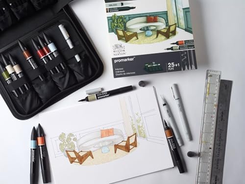 Winsor & Newton ProMarker Set, 25+1pcs. Wallet, Interiors