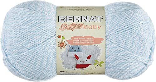 Bernat Softee Baby Yarn for Crocheting Soft, Denim Marl, 3-Pack