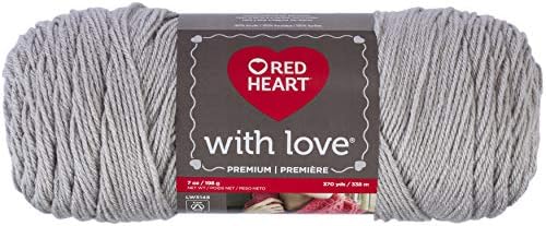 Red Heart With Love yarn, Metallic-Light Gr