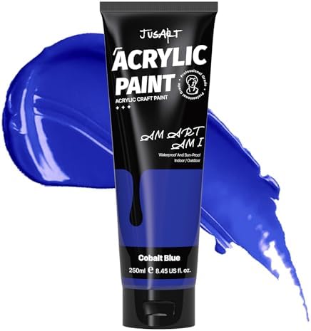 JusArt Acrylic Paint Blue Tubes 250ml (8.45 oz)