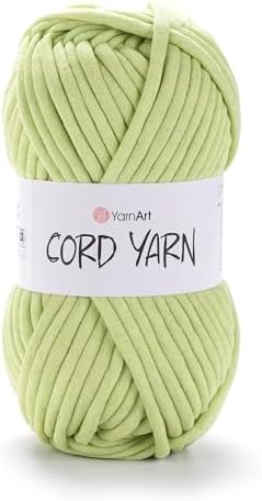 YarnArt Crochet Knitting Cord Yarn - Home Decoration for Baskets, Mats, Rugs, Underpads, Cushions, Blankets, Bags, Cat - Dog Beds - Super Bulky(6) - 8.80 Oz - 80 Yard - 1 Skein (755- Pistachio Green)