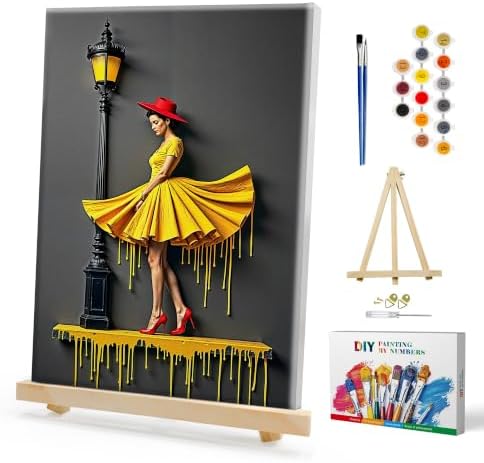 SmartEZ Paint by Numbers Kit for Adults with Frame, Dancer Paint by Number