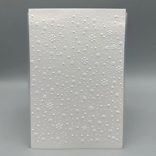 3D Plastic Embossing Folder Template Beautiful Christmas Snowflakes Texture A6 Size for Card Making DIY Scrapbooking Paper Crafting Handmade Crafts Scrapbooking Arts Supplies Scrapbook Decor