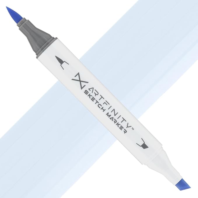 Artfinity Sketch Markers - Cloud Blue B5-2, Vibrant, Professional, Dye-Based Alcohol Markers for Artists, Drawing, Travel, & More