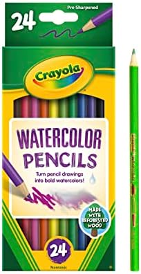 Crayola Watercolor Colored Pencils 24ct, Watercolor Paint Alternative