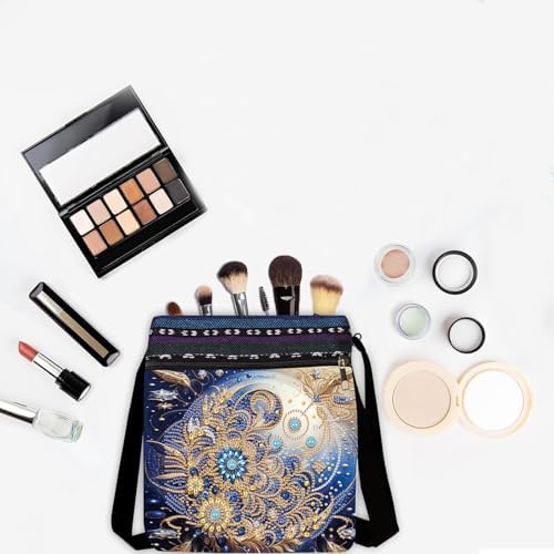 5D Diamond Painting Shoulder Bag, DIY Diamond Art Kits for Adults with Adjustable Strap & Zipper, Artistic Handbag for Women, Perfect for Shopping & Daily Use
