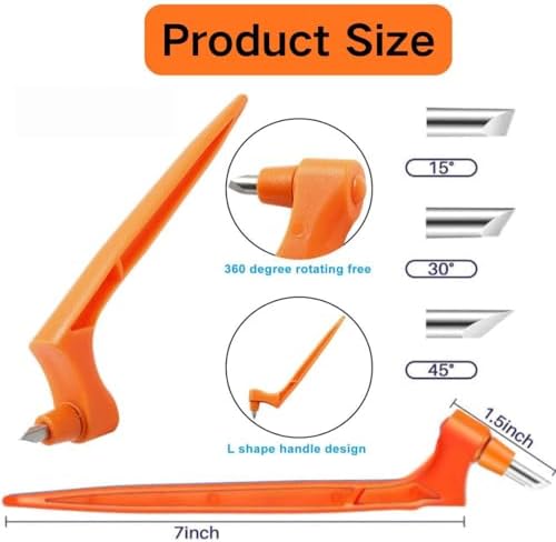 360° Rotating Pen Cutter Set, 3 Pack Craft Cutting Tools with 15° 30° 45° Replacement Blades, Precision Art Knife for Paper Cutting, Scrapbooking, Stencil, DIY Crafts (Pink, Navy, Orange)