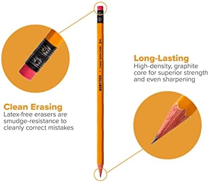 Bostitch Office Premium #2 Pencils, American Cedar Wood, Pre-Sharpened, HB Graphite, 48-Pack