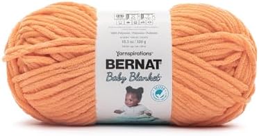 Bernat Baby Blanket Yarn for Crocheting Soft, Melon