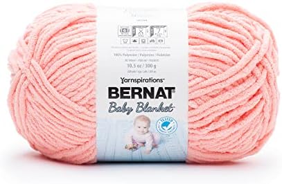 Bernat BABY BLANKET BB Coral Blossom Yarn - 1 Pack of 10.5oz/300g - Polyester - #6 Super Bulky - 220 Yards - Knitting/Crochet