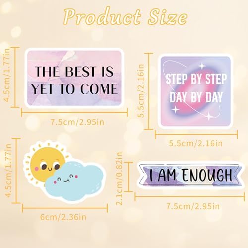 50 Pcs Positive Affirmation Vinyl Stickers