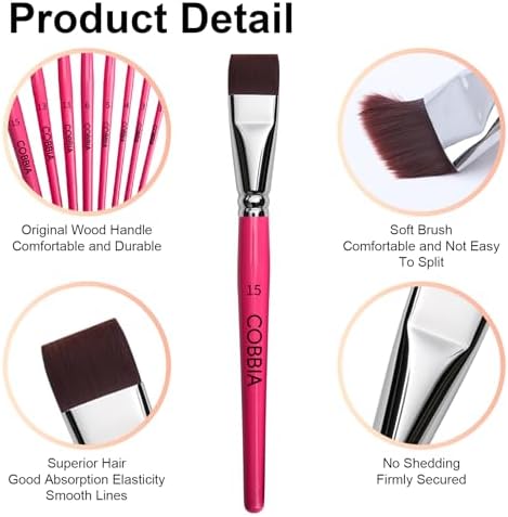 Face Paint Brush Set, 8pcs Artist Brushes for Body Face Painting,Acrylic Painting Watercolor Oil Gouache – Perfect for Artists, Performers, Party Makeup