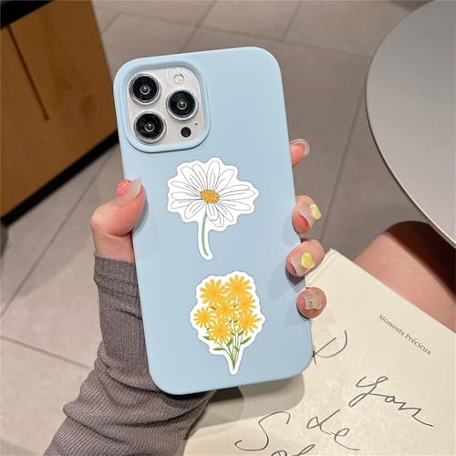 Cute Daisy Flower Stickers.55Pcs Beautiful Plants Vinyl Waterproof Flower Stickers for Water Bottles Laptop Luggage Journaling,Party Rewards Decals for Teens Adults Gifts,Scrapbook(Colourful-K8)