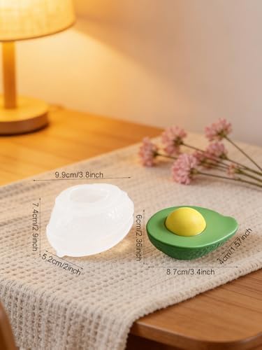 Avocado Silicone Mold – Silicone Fruit Mold for Chocolate, Fondant, Candle, Resin & Cake Decor, 3D DIY Candy Baking Tool for Parties & Gifts (Avocado)