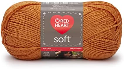 Red Heart Soft Yarn for Crocheting and Knitting, Tangerine, 3-Pack