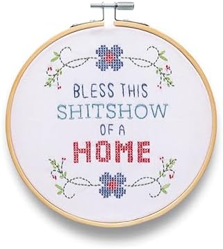 FUNATIC Bless This Sh-tshow of a Home Funny Embroidery Kit for Adults