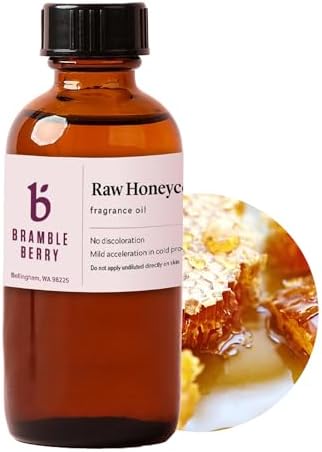 Bramble Berry Raw Honeycomb Fragrance Oil 2 oz | Sweet Honey and Beeswax Scent for Soap Making, Candles, Lotion, Bath Bombs & Perfume | Skin Safe, Vegan, Paraben & Phthalate Free, DIY Craft Essential