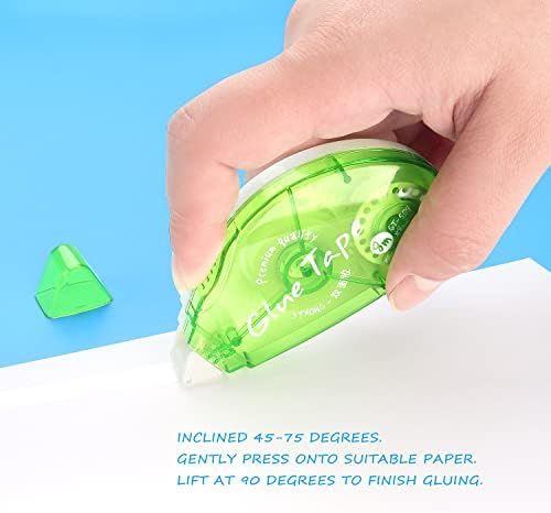 Tamaki 6 Pack Double Sided Tape Roller, Adhesive Scrapbooking Glue Tape