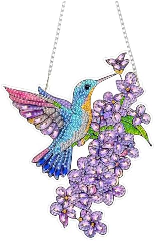 AIBOERL Diamond Art Kits for Adults,Hummingbird Acrylic Hanging Suncatcher