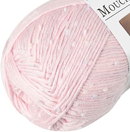 Loops & Threads Flecks Yarn - Yarn for Knitting, Crochet, Weaving, and Arts & Crafts - Pink, Acrylic Blend, 6.53 oz