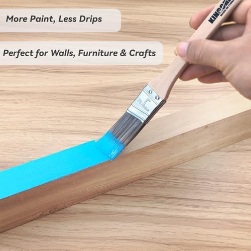 King Origin 10 Pack Angled Paint Brushes Set 1" 1.5" 2" 2.5" 3"