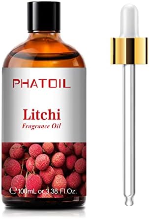 PHATOIL Litchi Fragrance Oil for Diffuser Aromatherapy 3.38FL.OZ | Long Lasting Scented Oils For Humidifier, Air Freshener, DIY Soap Candle, Scent Project Making, Aroma Oil for Home Freshening