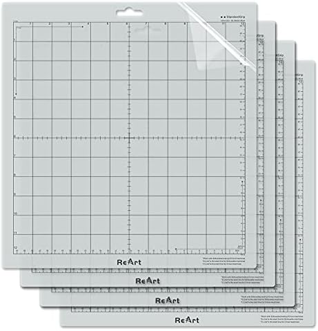 ReArt Cutting Mat 12 x 12 for Silhouette Cameo 4/3/2/1 - Standard Grip 4 Packs