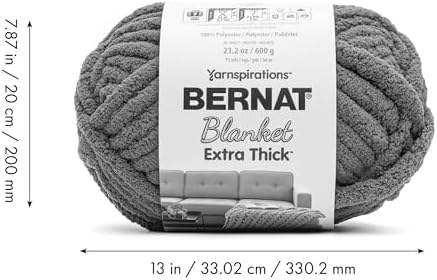Bernat Blanket Extra Thick Chunky Yarn for Crocheting, Lavender Ice