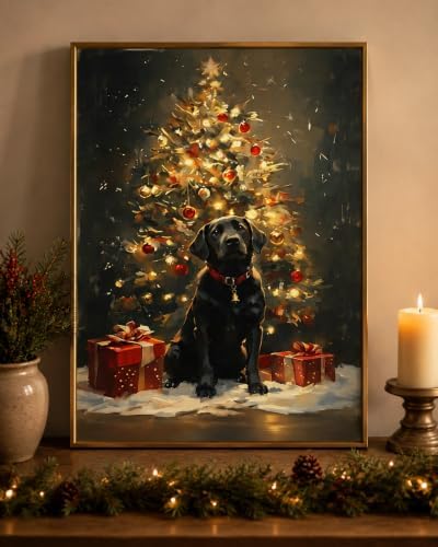 CraftBliss Black Lab Paint by Numbers Kits for Adults Beginner 12 x 16 Inch