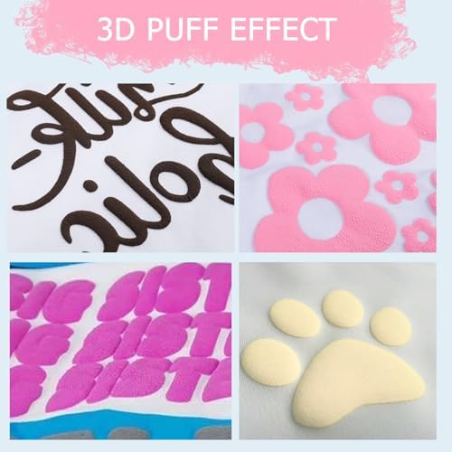 HTVRONT Puff Vinyl Heat Transfer, Light Pink, 10" x 6ft