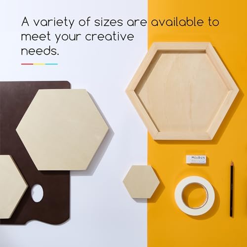 MEEDEN Unfinished Wood Canvas Board:6x7 Canvas Panel Pack of 4