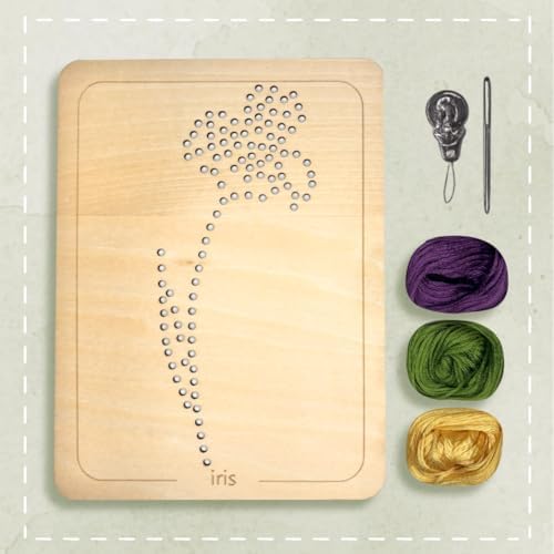 Wooden Flower Lacing Embroidery Kits for Beginners, Set of 5 Learn-to-Stitch Craft Boards, Sewing & Embroidery Art Kits for Kids Ages 8+, DIY Craft Projects, Educational Gifts, Party Favors (Spring)