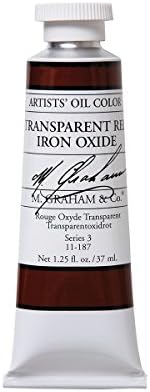 M. Graham & Co. Artist Oil Paint Transparent Red Iron Oxide 1.25oz/37ml Tube