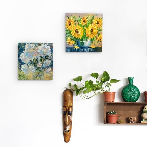 Falling in Art 2 Pack 5x5'' Unfinished Gallery Birch Wood Canvas Panels | 1 1/2" Deep Art Cradle Boards for Acrylic Painting, Pouring, Burning,Epoxy Resin, Laser Engraving Cutting