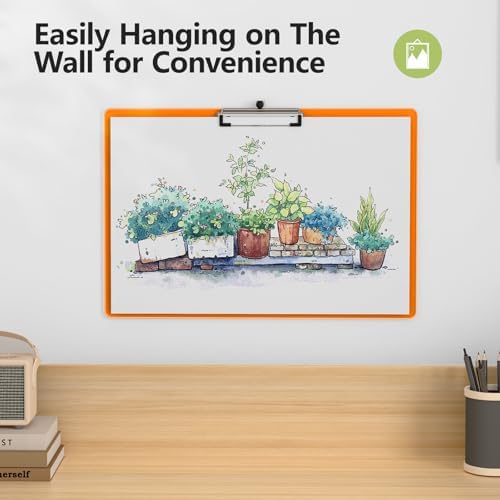 Extra Large Clipboard, 11 x 17 Orange Plastic Drawing Board