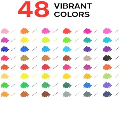 48 Watercolor Markers Set | Water Color Pens with Brush & Fineliner, Water-Based Art Markers | Dual Tip Markers for Adult Coloring, Lettering, Calligraphy, Sketching, Journaling & Illustration