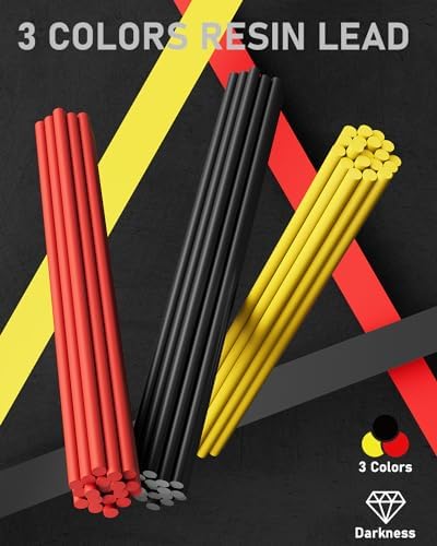 Four Candies 3PCS 1.3mm Metal Mechanical Pencil Set with Case (Yellow)