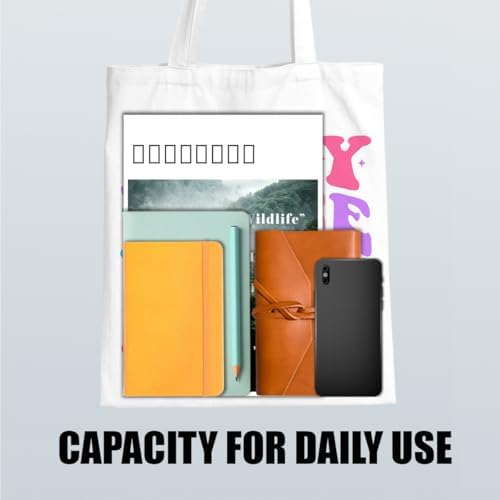 Canvas Tote Bag Gifts for Women Music Dance Sewing Lovers, Double-Sided Print Bags