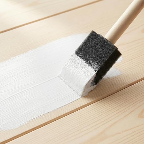 50pcs 1" Foam Brush with High Density Foam, Sponge Brush for Acrylic Paint, Staining, Varnish, DIY Craft & Wood Furniture