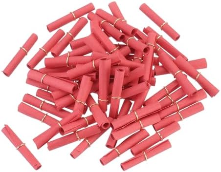 MECCANIXITY Mini Vintage Message Paper Scrolls, 100Pcs Valentine Message Paper, Lucky Wish Paper Roll for Party Birthday, Red