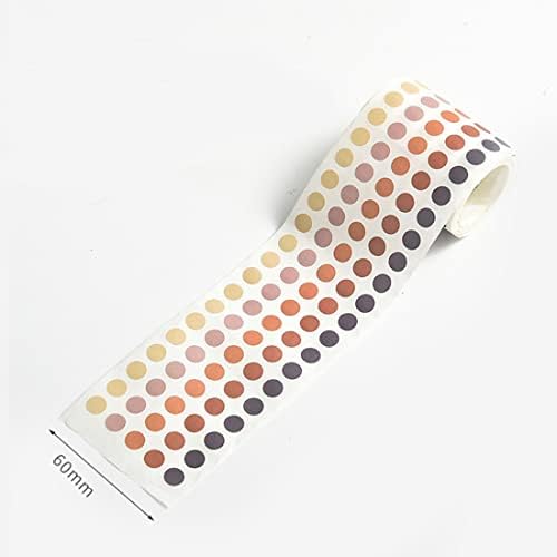 YUBBAEX Morandi 5/16" Dot Washi Tape Round Stickers 1250 Dots Stickers for Bullet Journal Planner Scrapbooking 2 3/8" x 10‘ (Coral Berry)