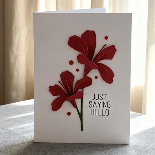 Scrapbooking Die-Cuts for Card Making, Christmas Metal Cutting Dies, Paper Craft Punch Template, Background Embossing Stencils, DIY Album Décor (Bouquet-7.3x6.3cm)