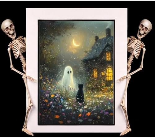 VIGEGU 6 Pack Ghost Paint by Numbers Kit for Adults Beginner