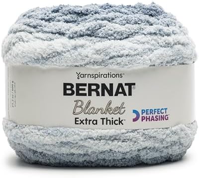 Bernat Blanket Extra Thick Perfect Phasing Chunky Yarn, Concrete