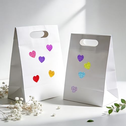 Anwyll Heart Stickers - 500Pcs 1Inch Valentines Day Heart Stickers Holographic Colored Heart Shape Sticker for Reward Classroom Self Adhesive Love Incentive Sticker for Envelope Seal Birthday Wedding